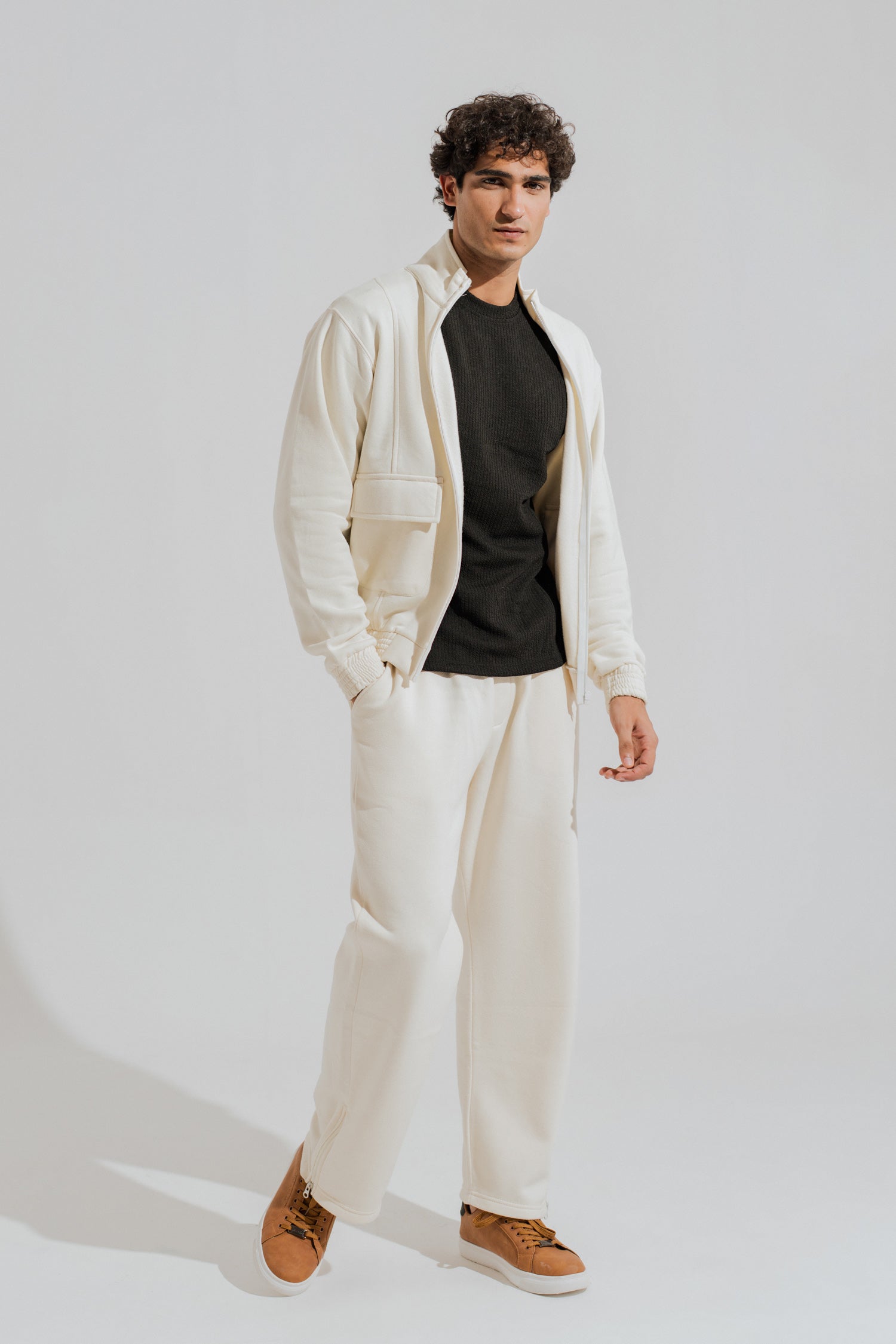 ND CITY™ Black Regular Fit Long Sleeves Textured Shirt