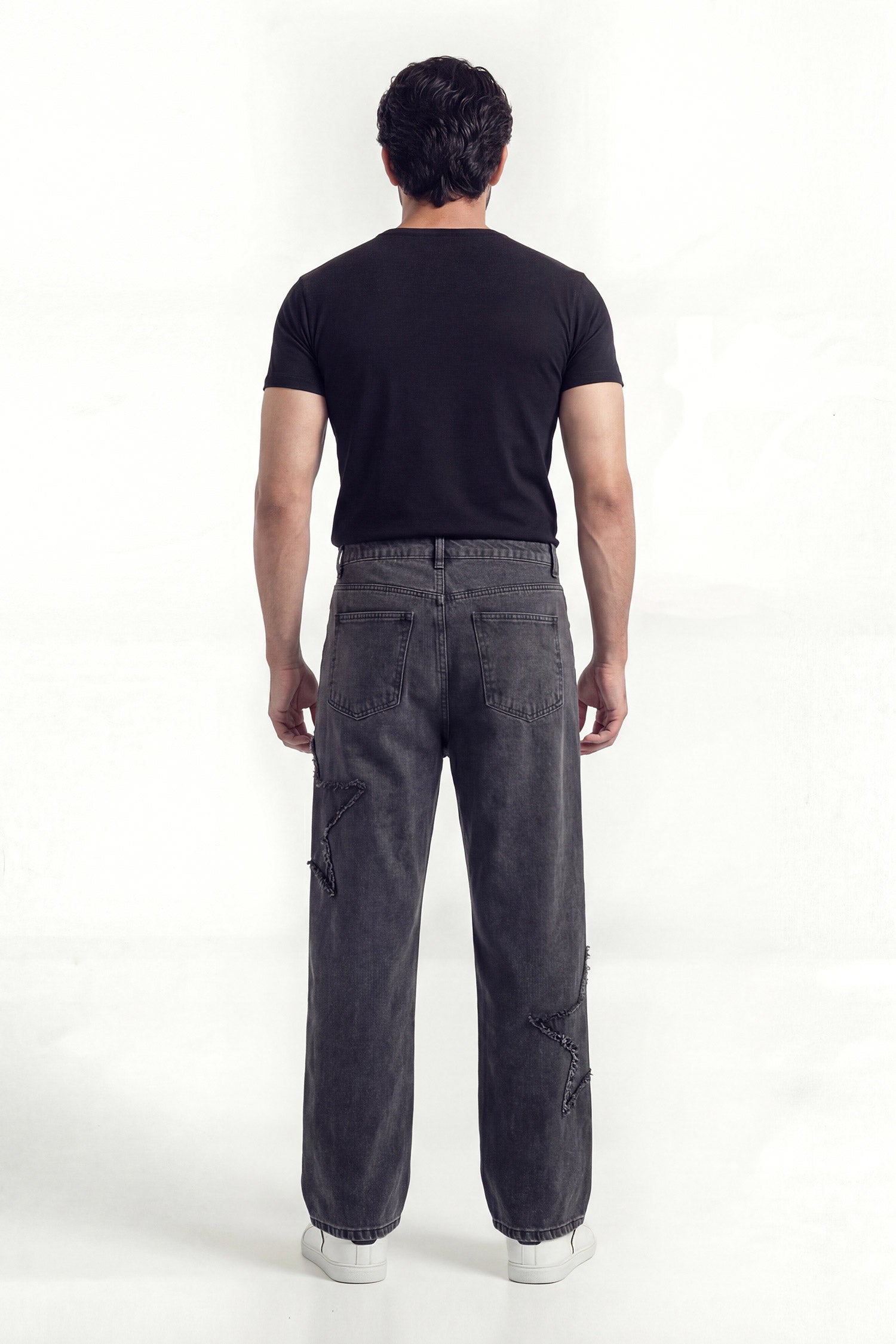 ND CITY™ Signature Black Bagyy Fit Denim Jeans