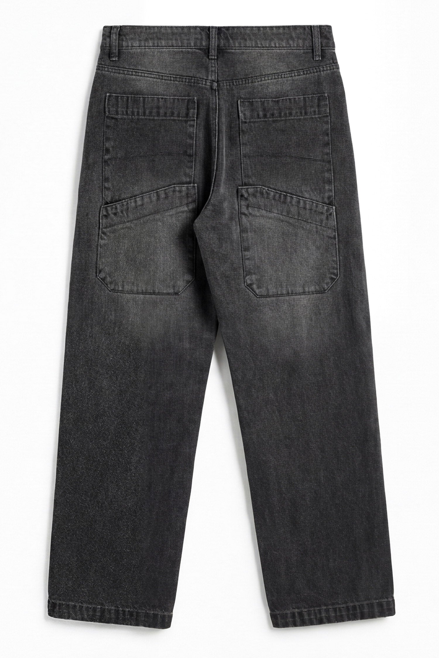 ND CITY™ Grey Mid Washed Baggy Fit Denim Jeans