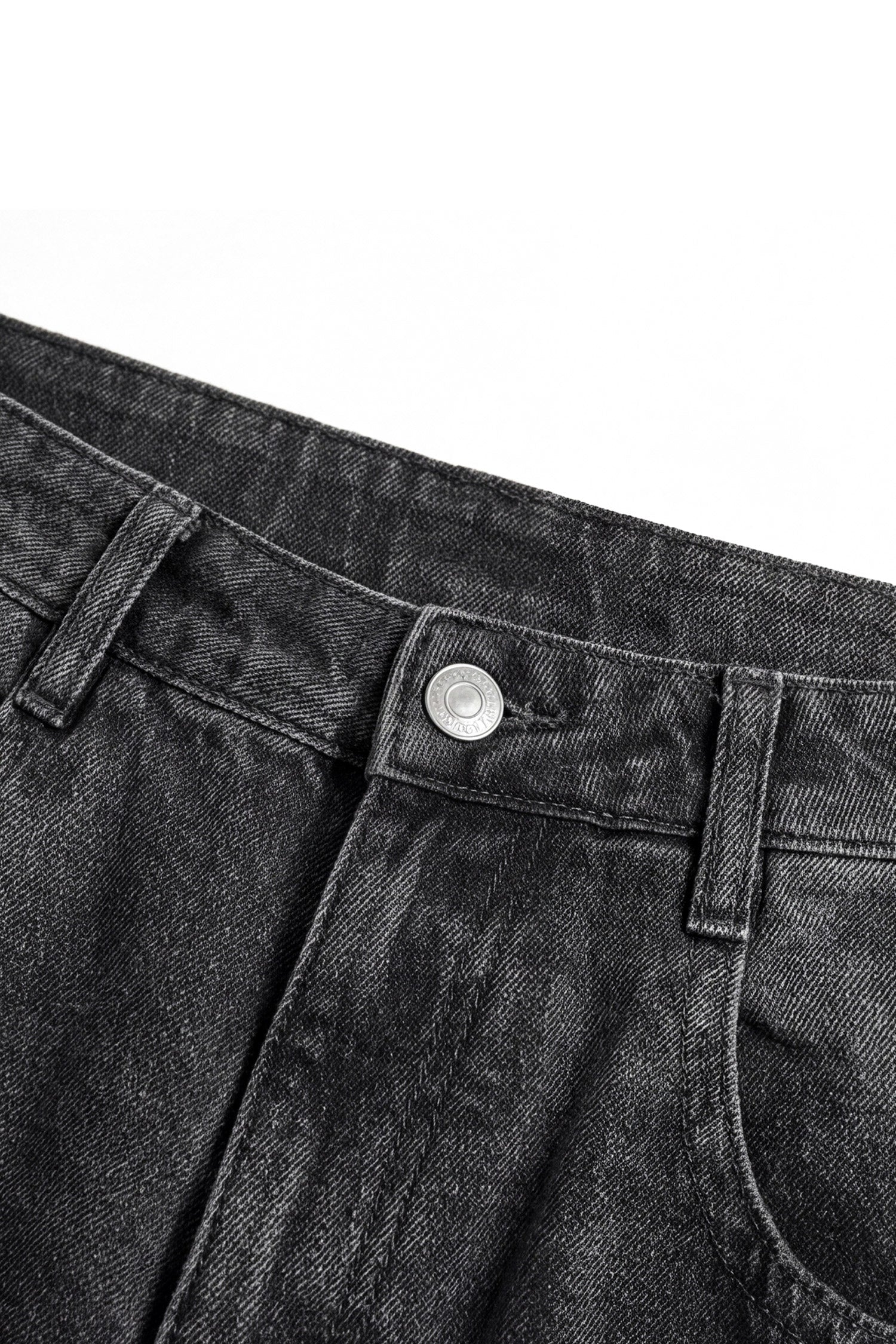 ND CITY™ Grey Mid Washed Baggy Fit Denim Jeans