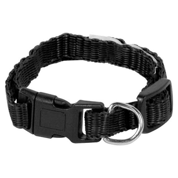 Adjustable Nylon Dog Collar – Black